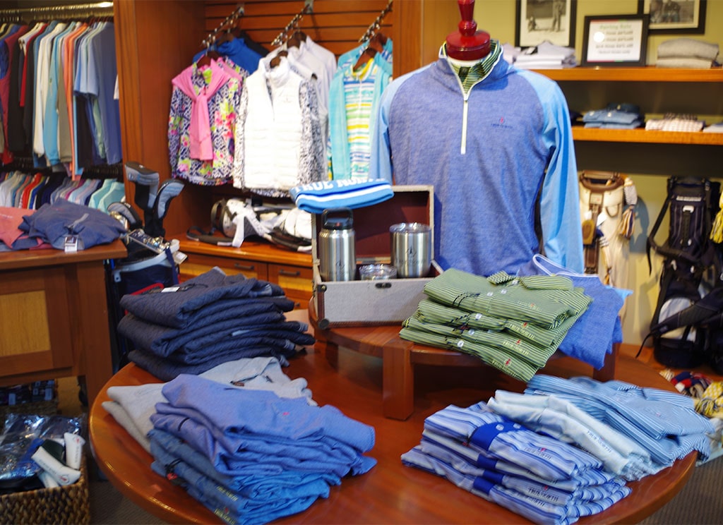 apparel in true north golf shop